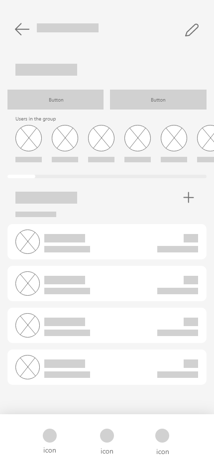 Group details wireframe
